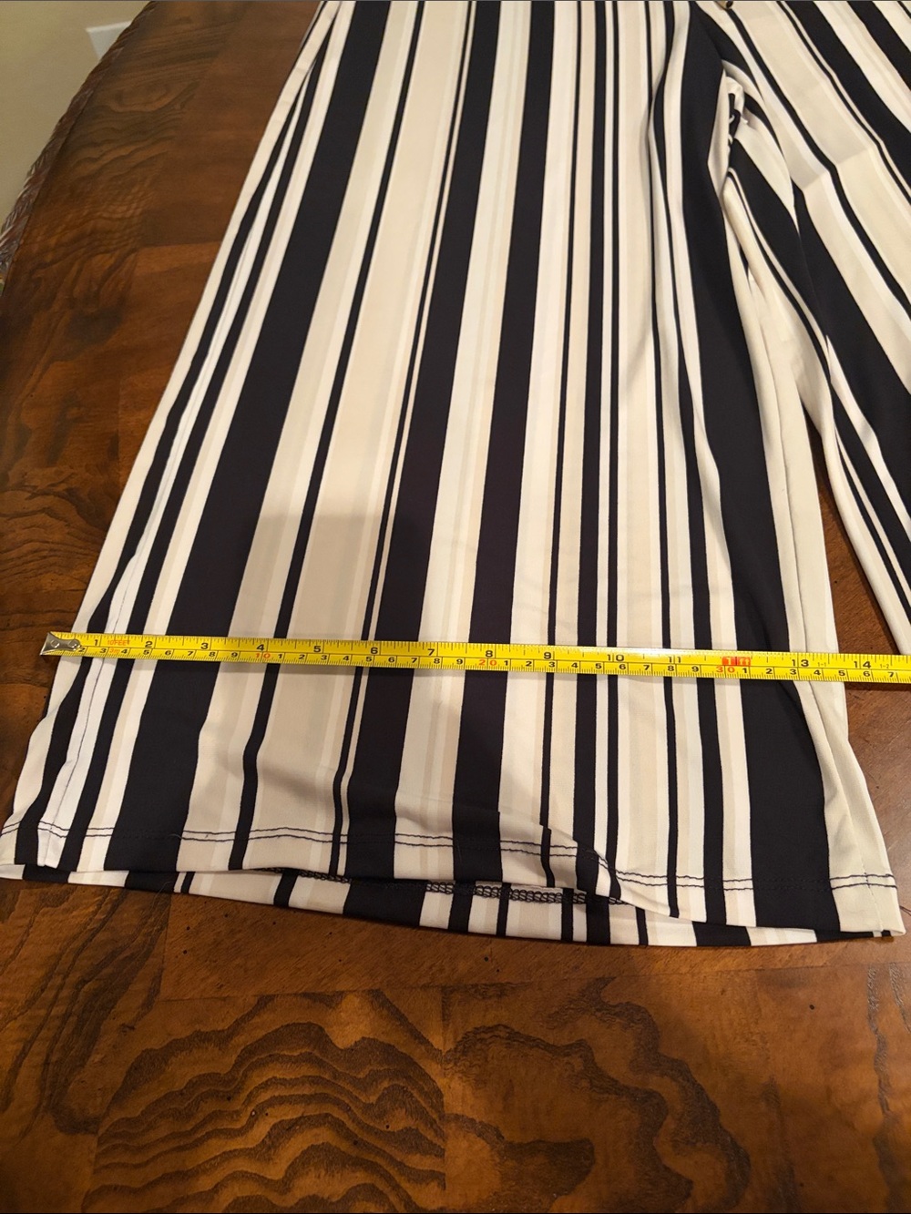 Jones New York Black White Striped Wide Leg Cropped Pants XL - Picture 2 of 7